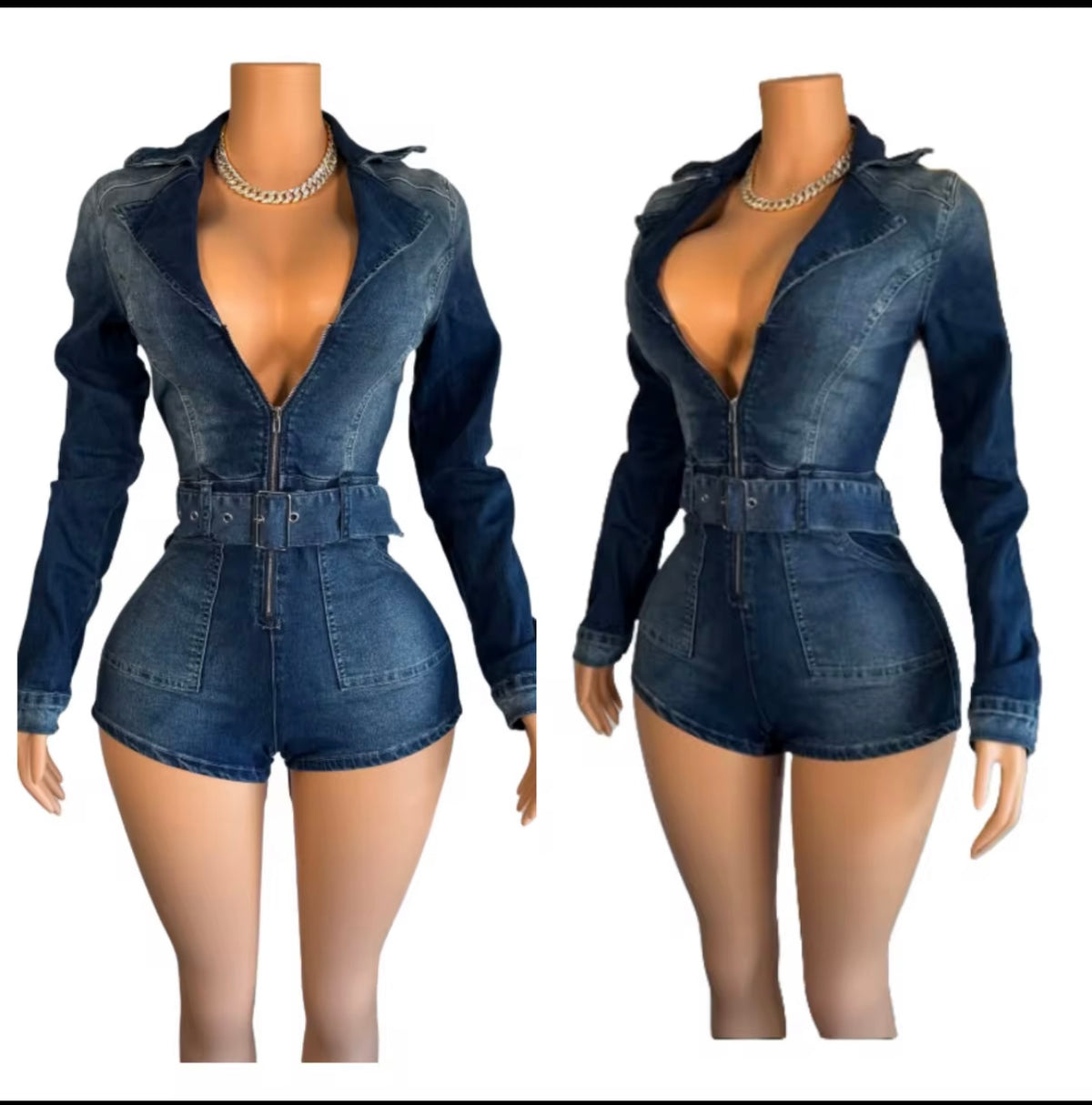 Denim Buckle Jumper