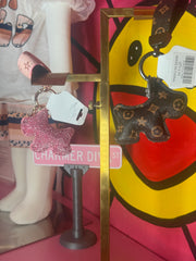 Lv dog keychain