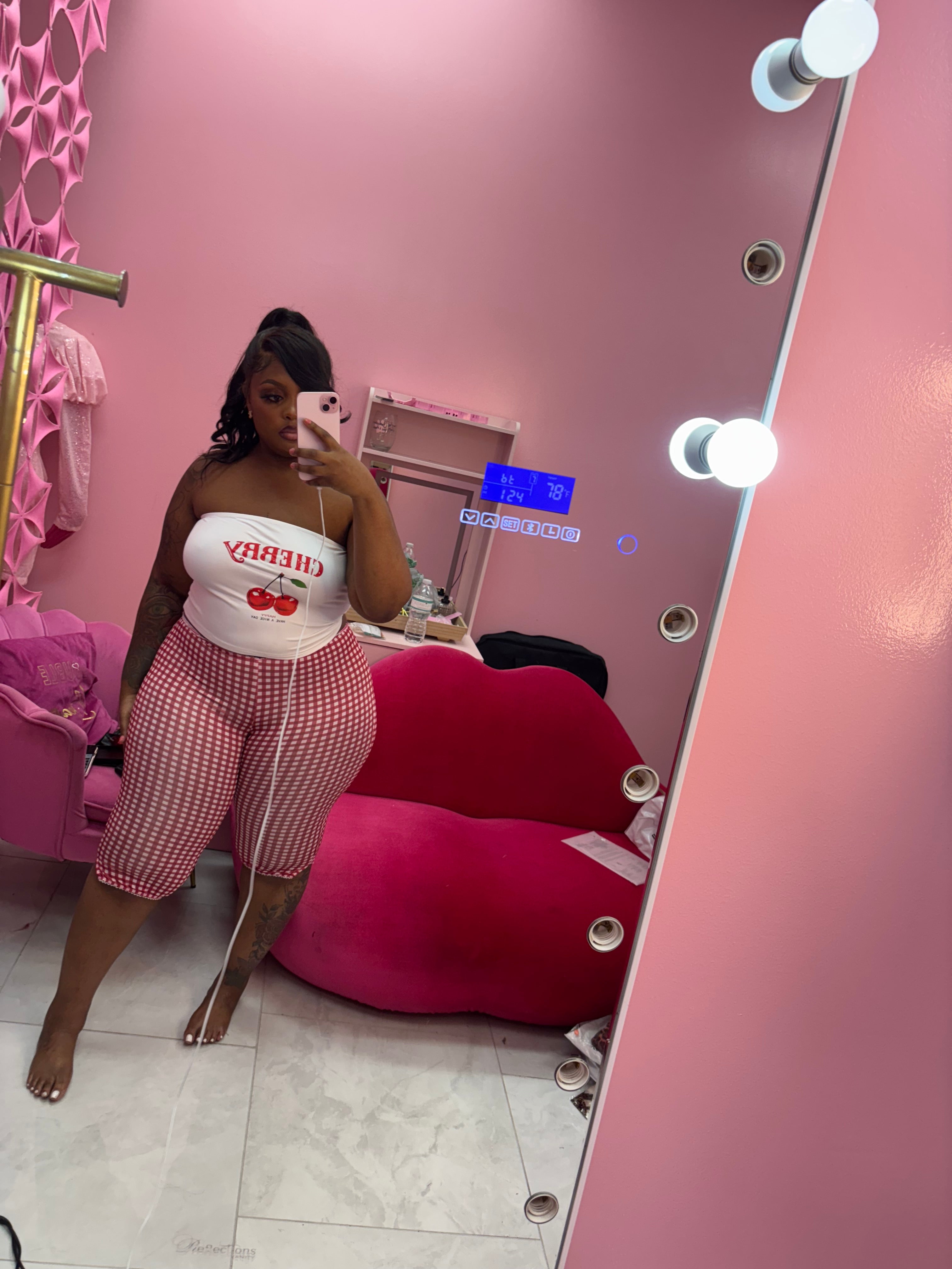Ms Cherry Halter and Capri Set