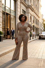 The Cheetah Plus Flare Pants  Set