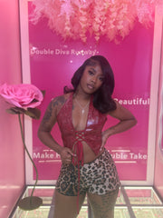 The Lace Up Leather Top