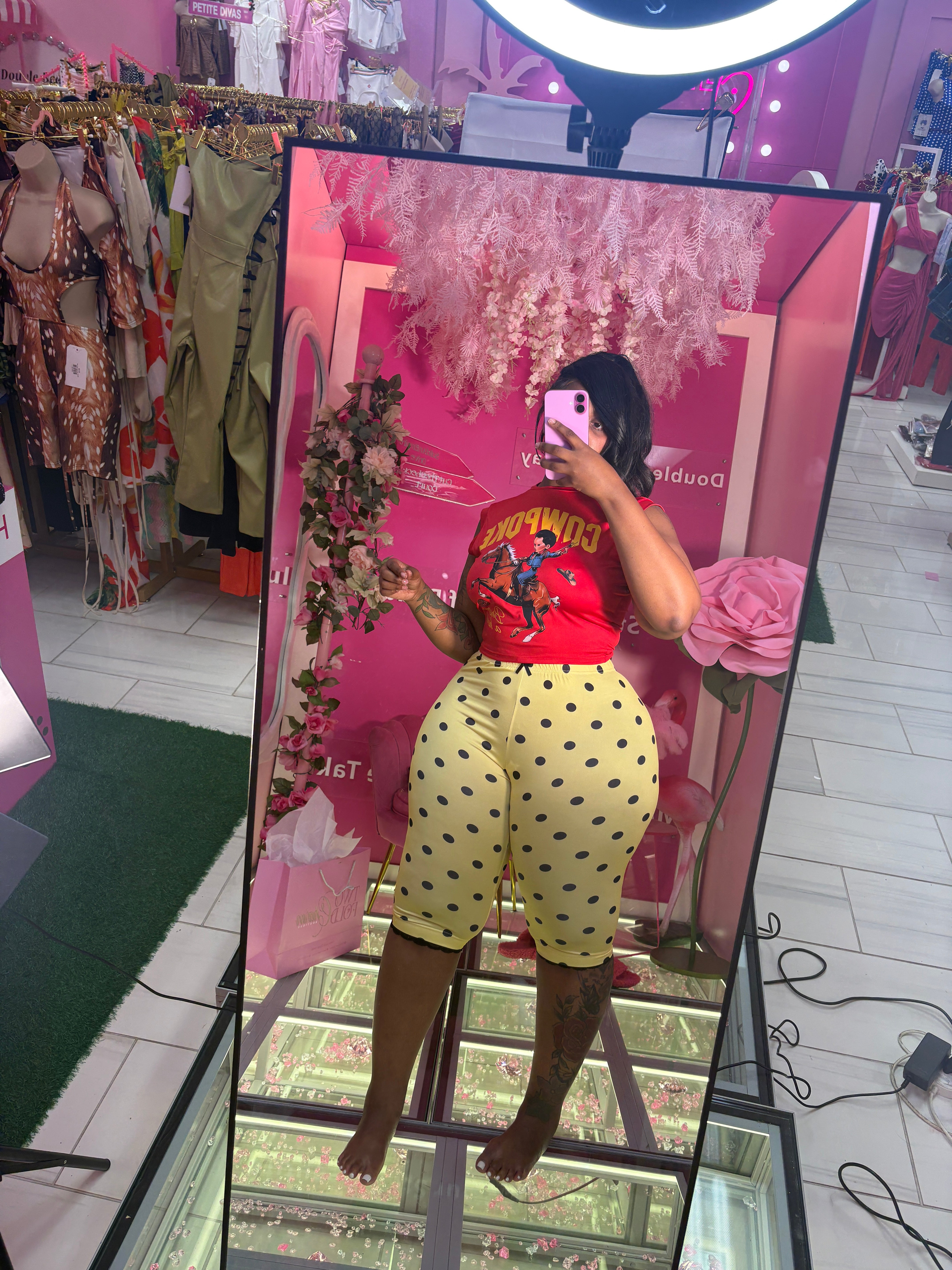 The Polka Dots Cow Capri Set