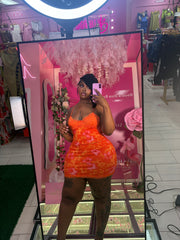 The Viral Georgia Peach Fitted Dress
