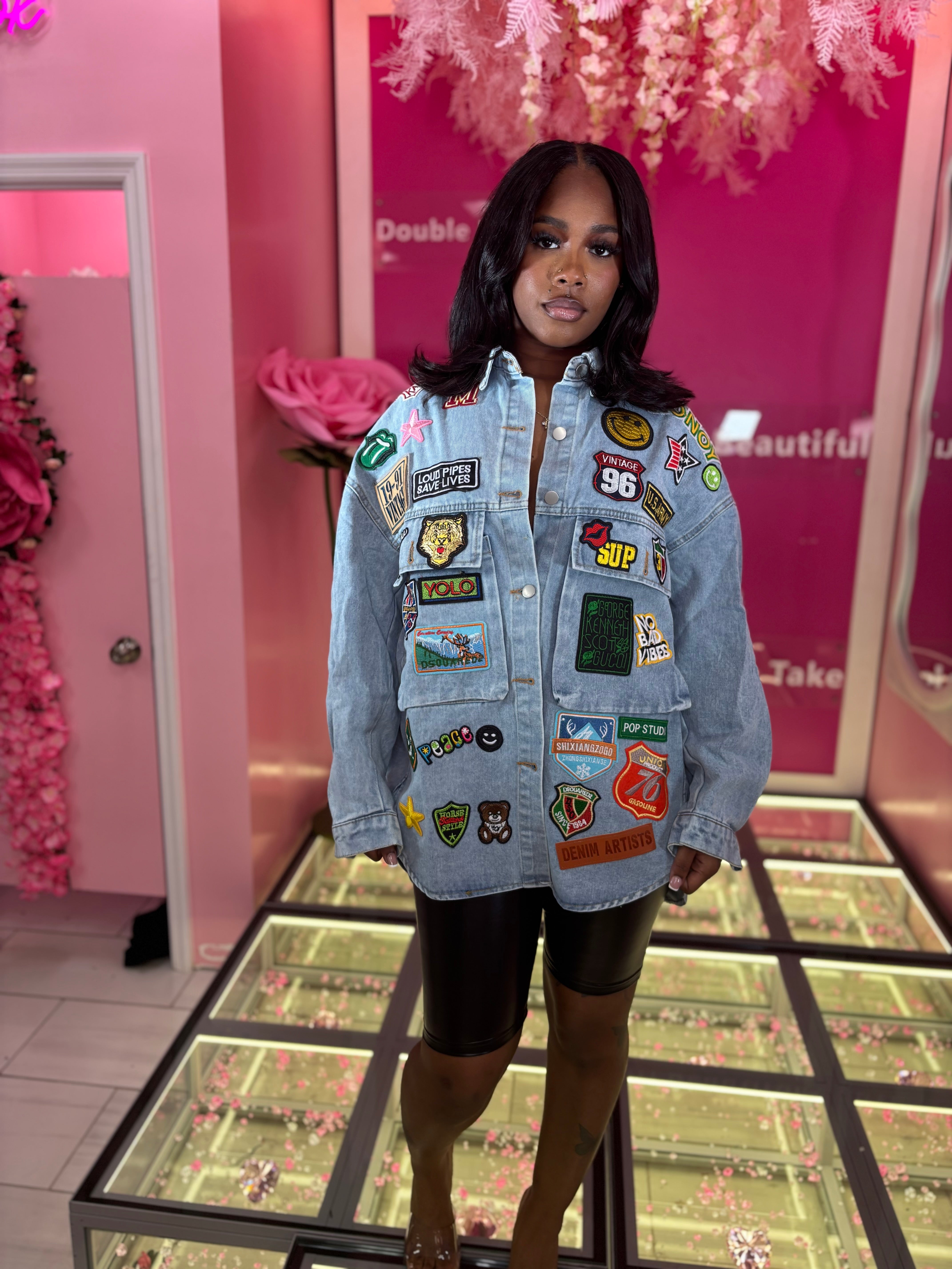 Stamped Patch Up Jean Jacket