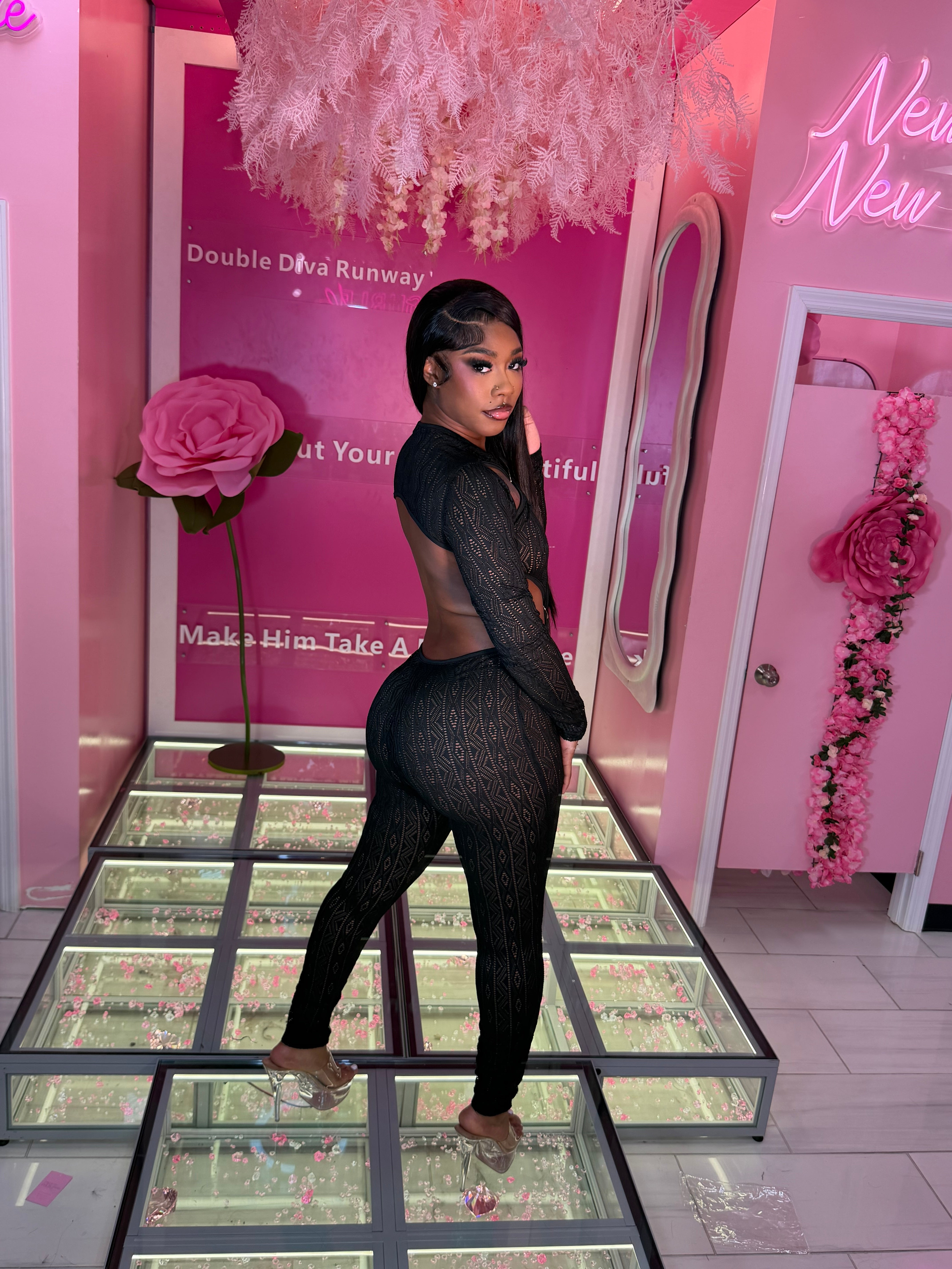 Feeling Like the Prize Lace & Gold Jumper