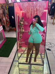 The Stone Wash Jacket Short set