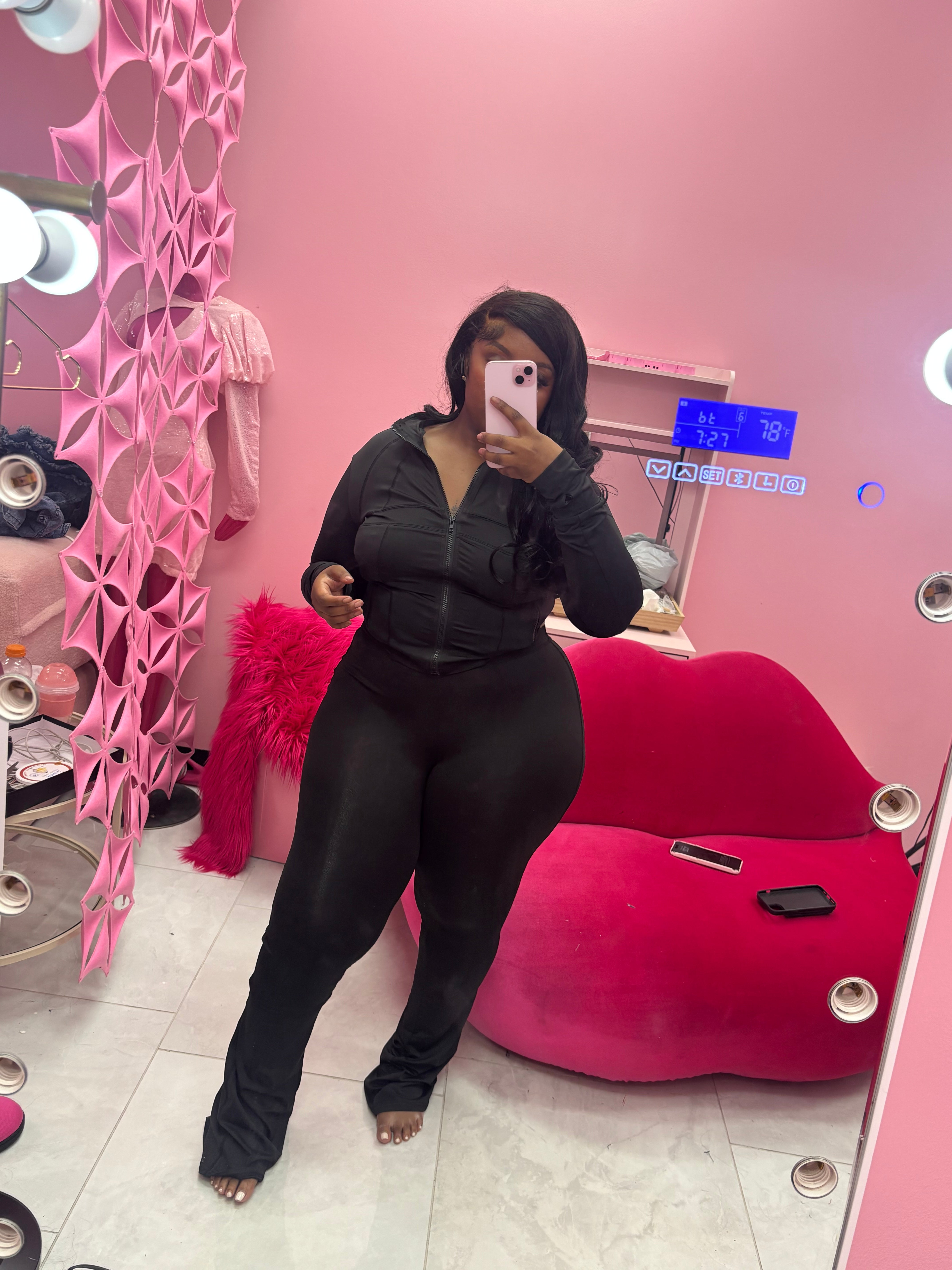 For The Gym Active Wide Leg Pants Set (Lulu inspired set)