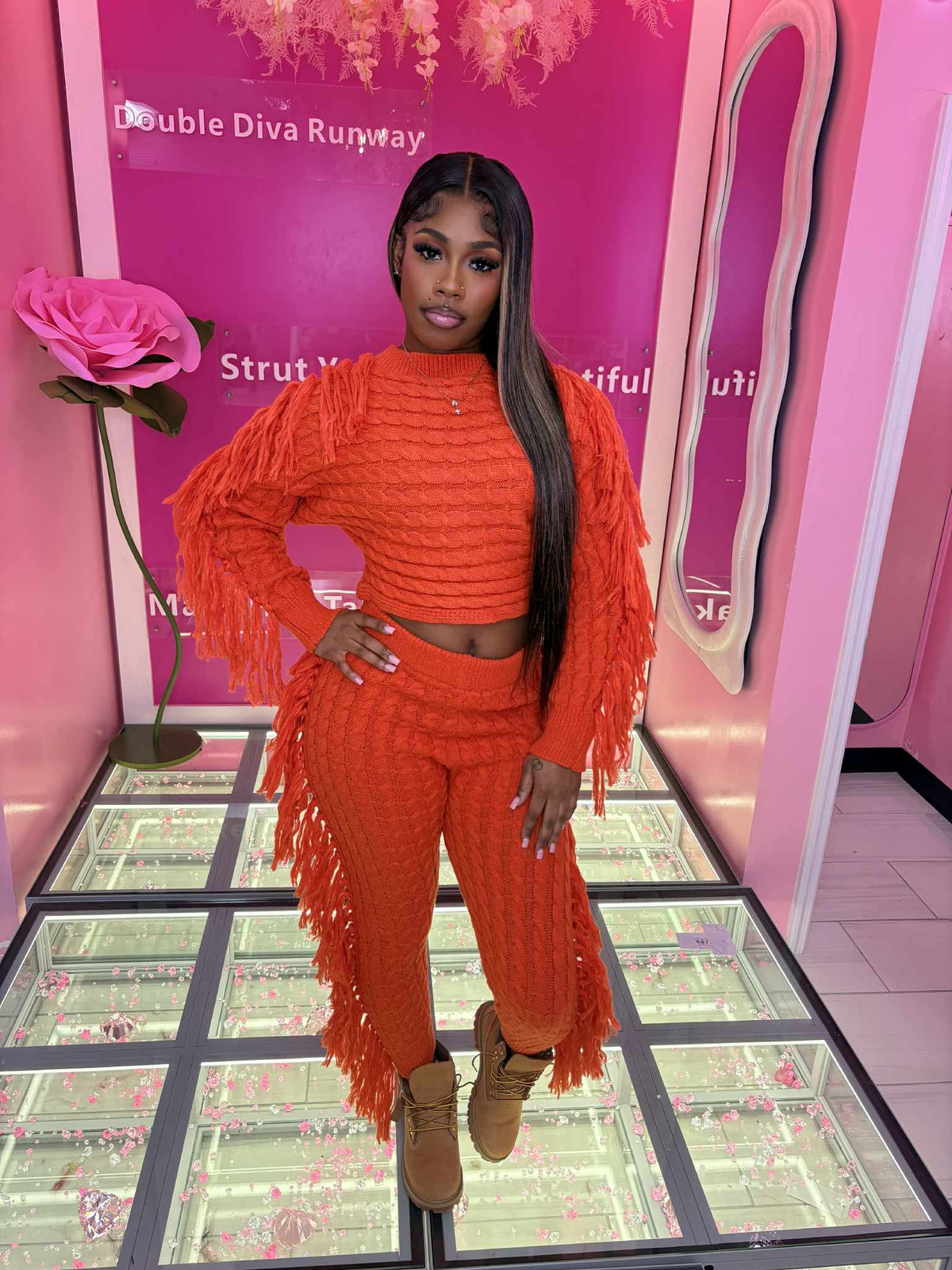 The shingle crop knit set