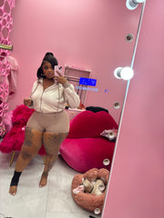The Color Block Hoodie Short Set
