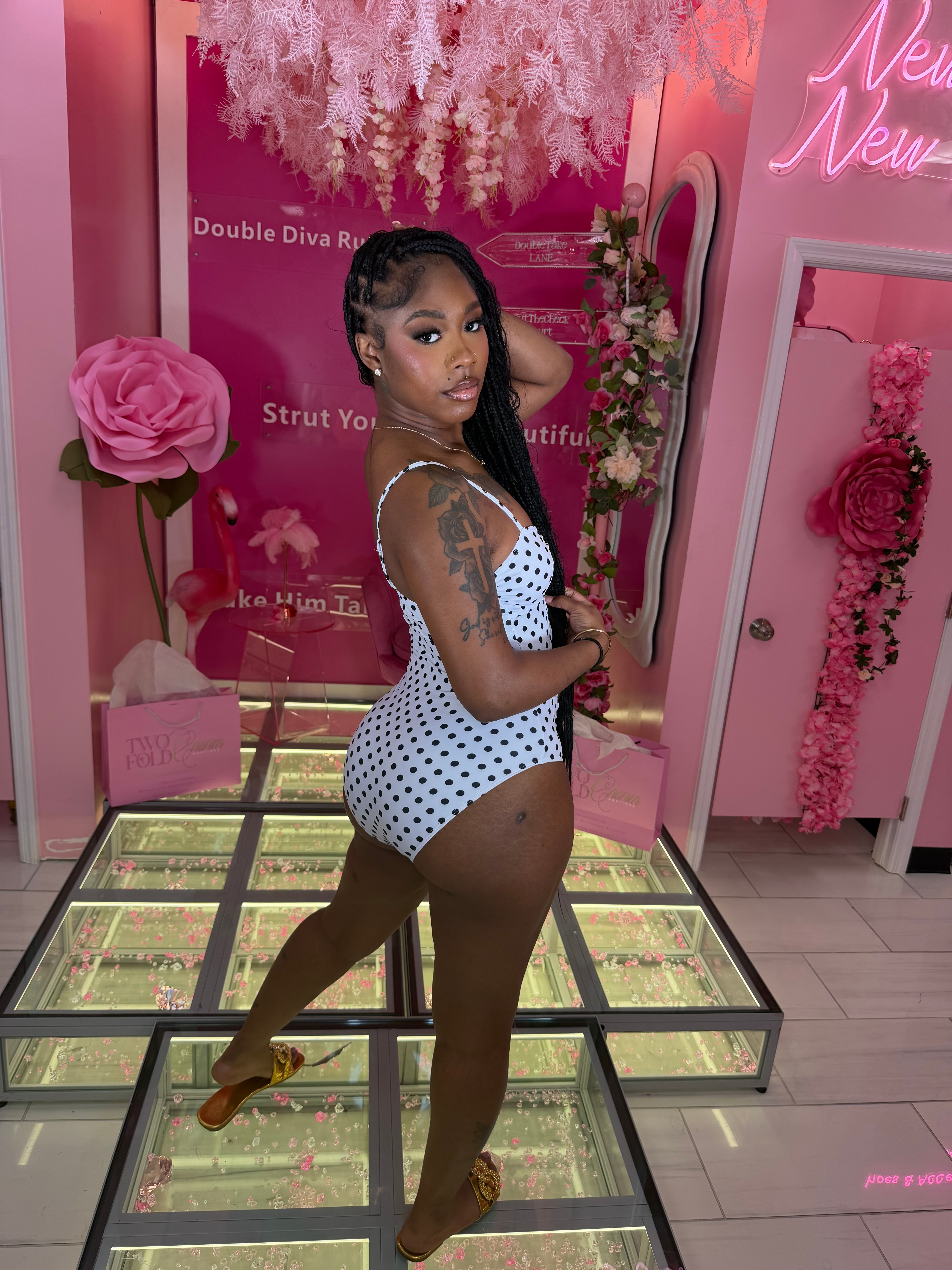 Talk to me nice Poke a dot Swimming Suit