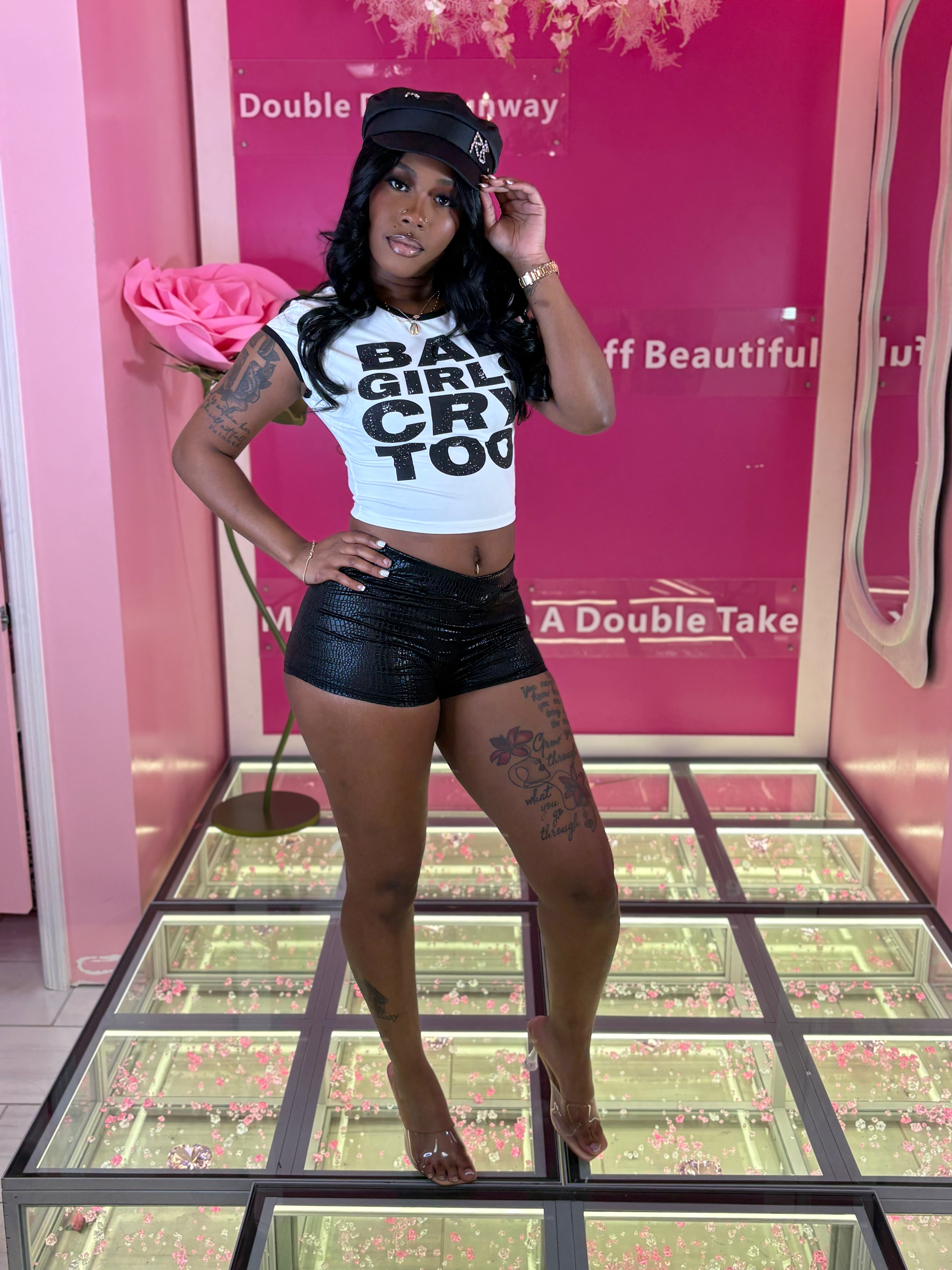 Bad Girls Cry Too Crop Tee