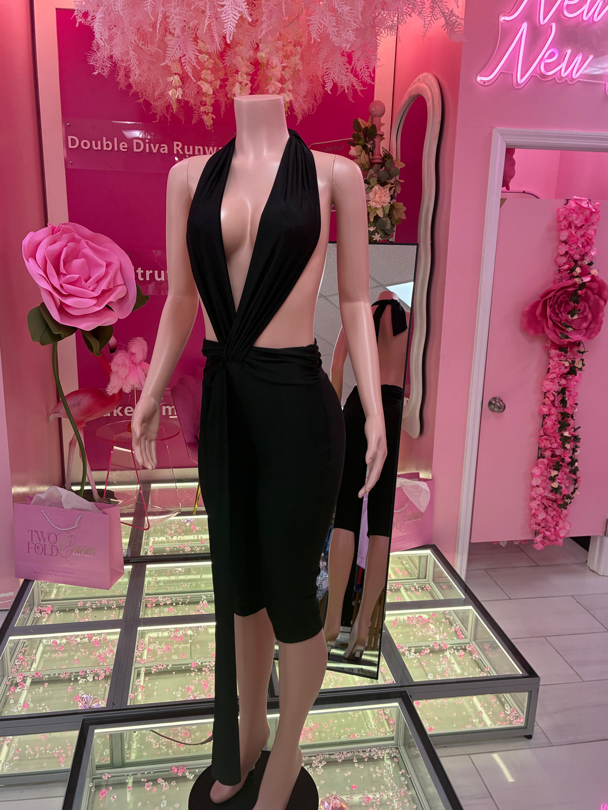 Miss Outside Capri Backless Jumper