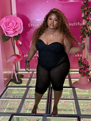 Curvy Diva Sexy Lace Plus Leotard- Corset Jumper