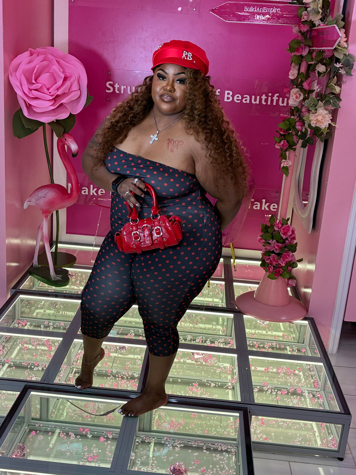Halter Polka Dot Plus Jumper