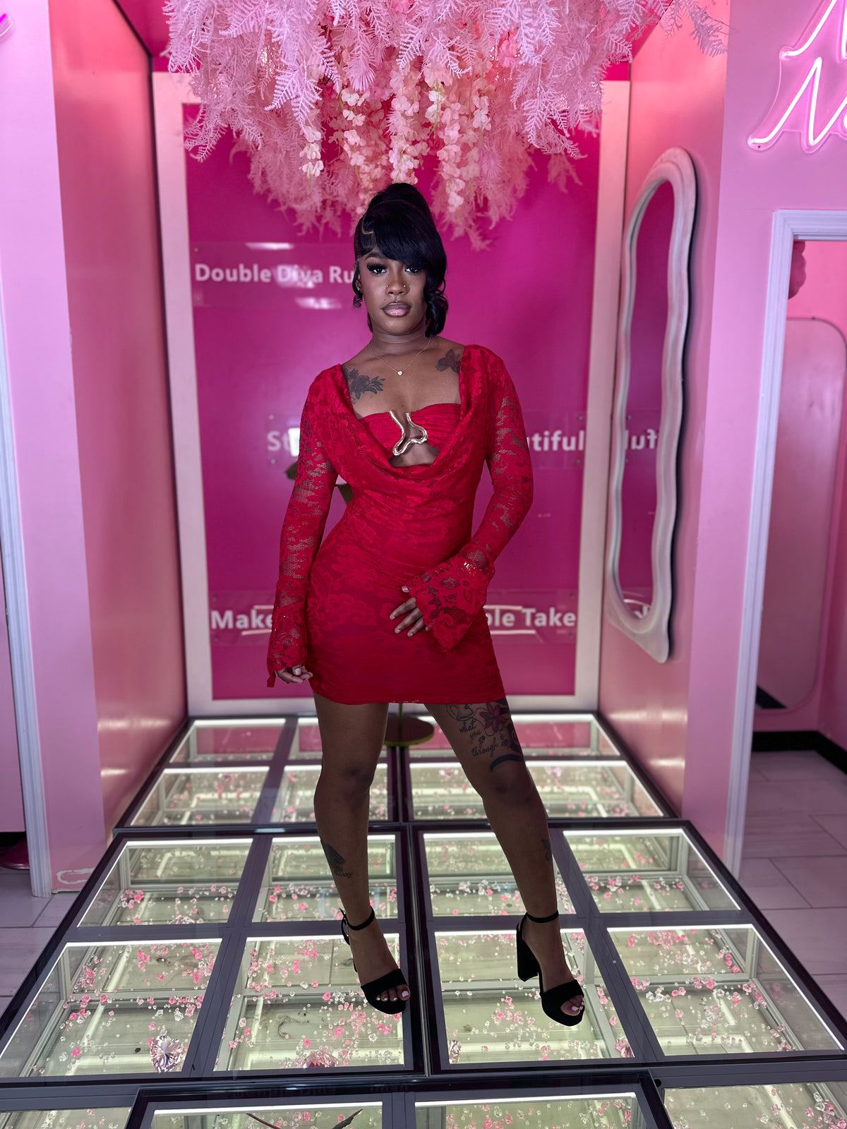 Lace Up Date Night Dress