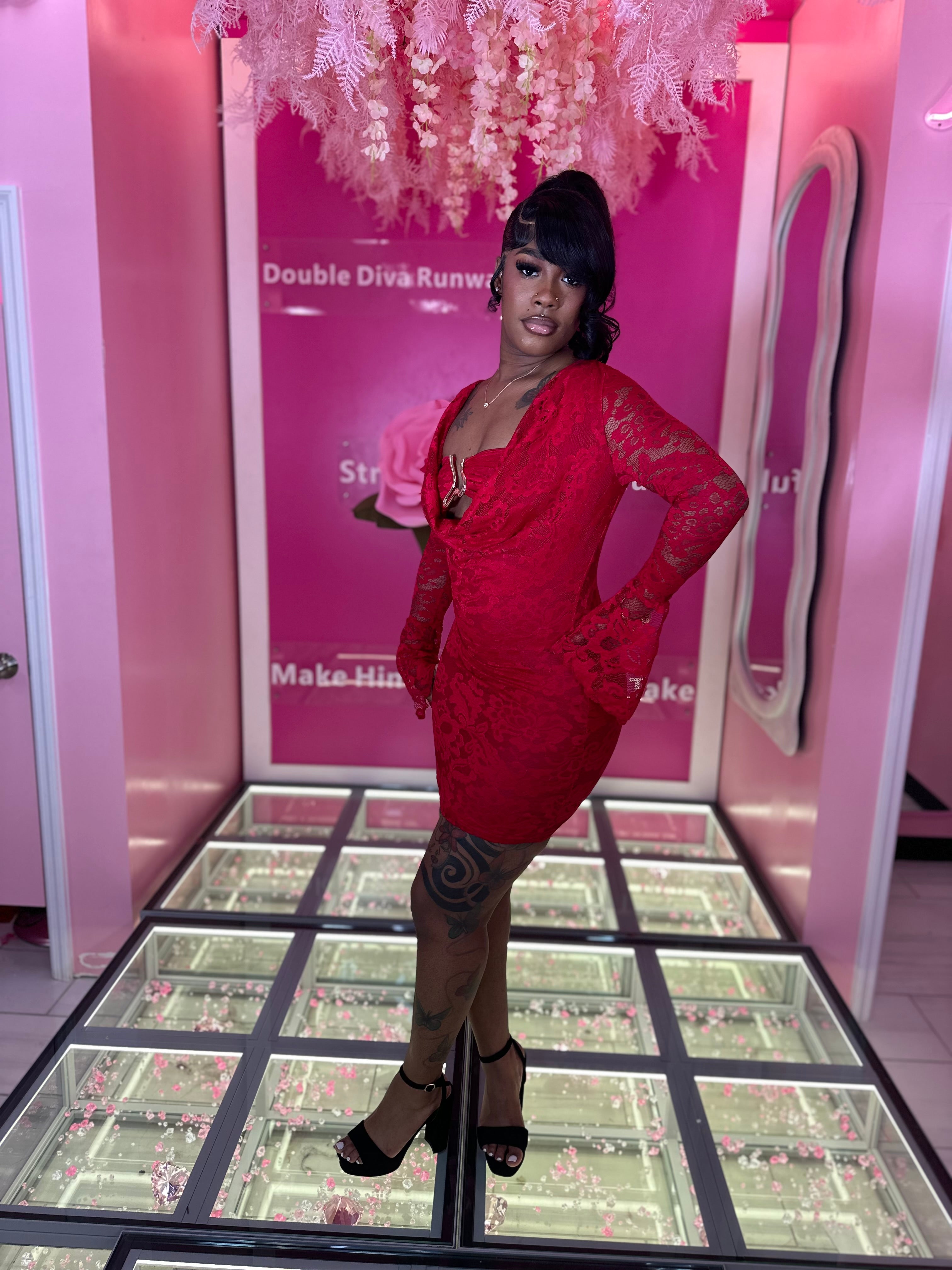 Lace Up Date Night Dress