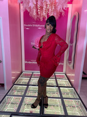 Lace Up Date Night Dress