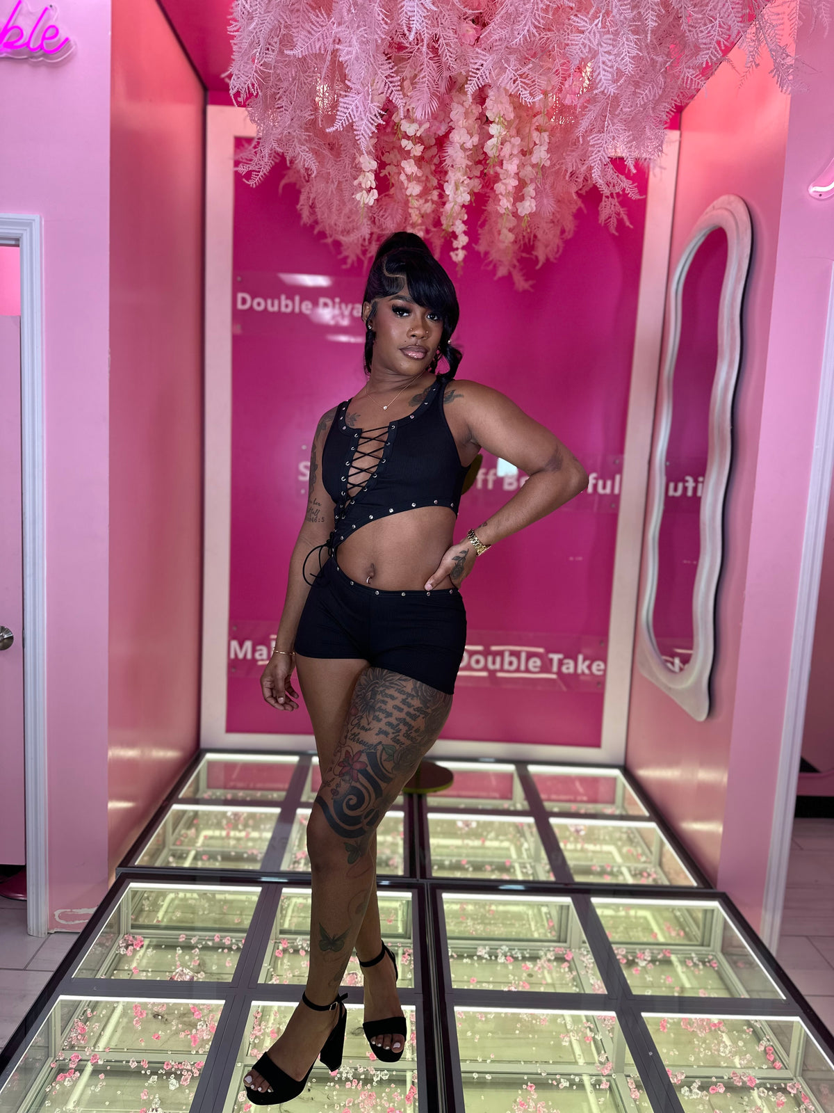 Lace Me Up Side Out Romper