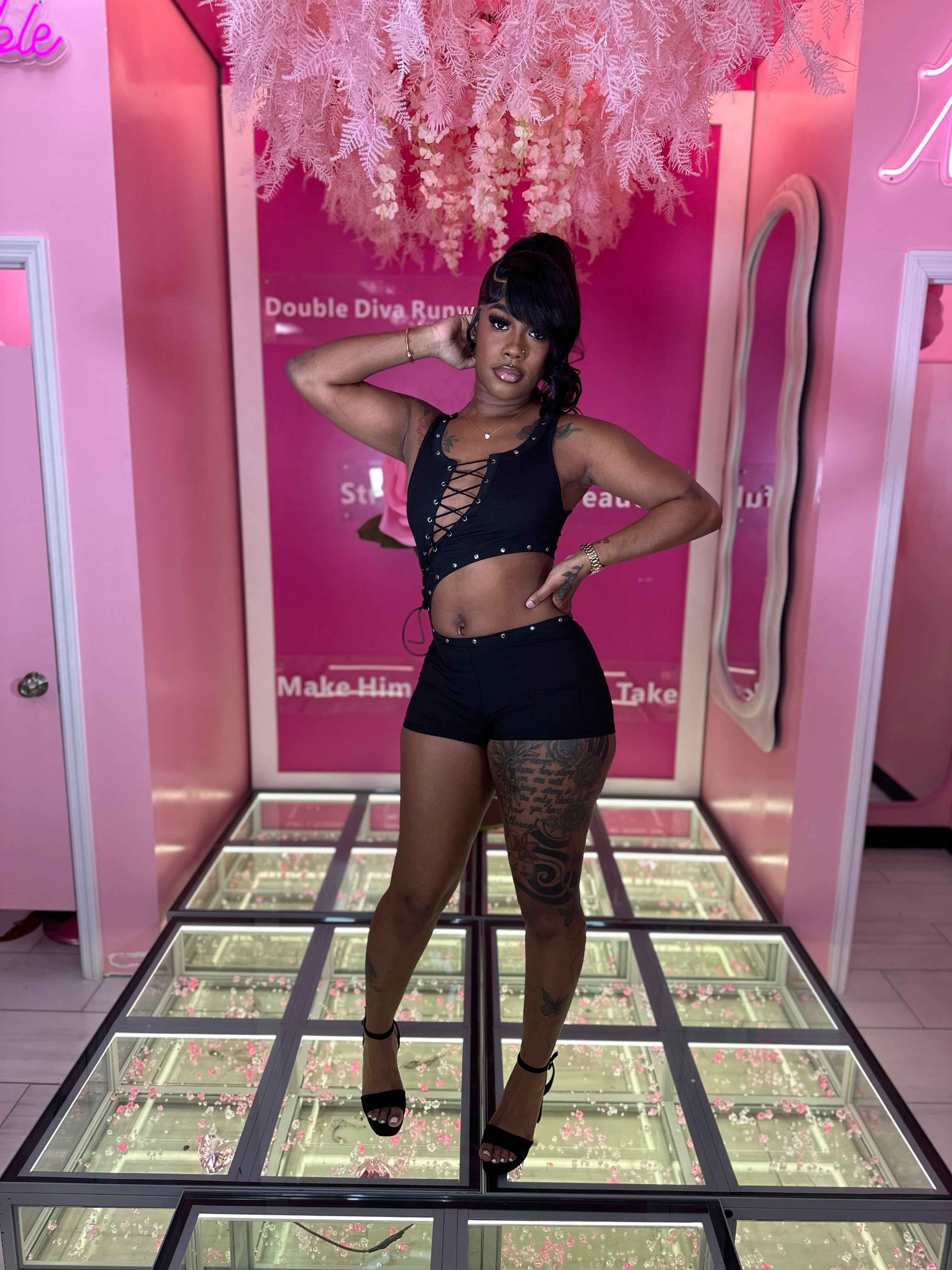 Lace Me Up Side Out Romper