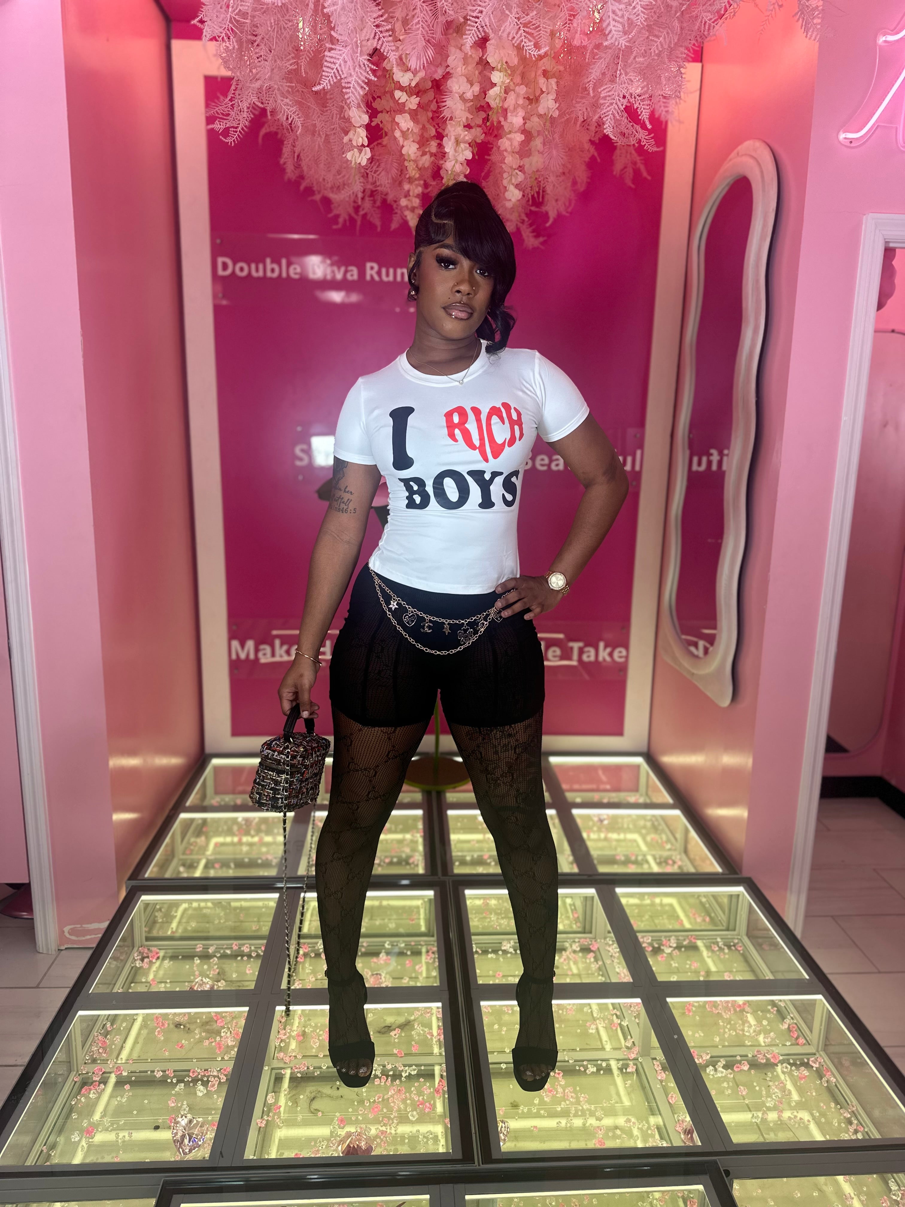 I Love Rich Boys Crop Tee
