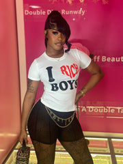 I Love Rich Boys Crop Tee
