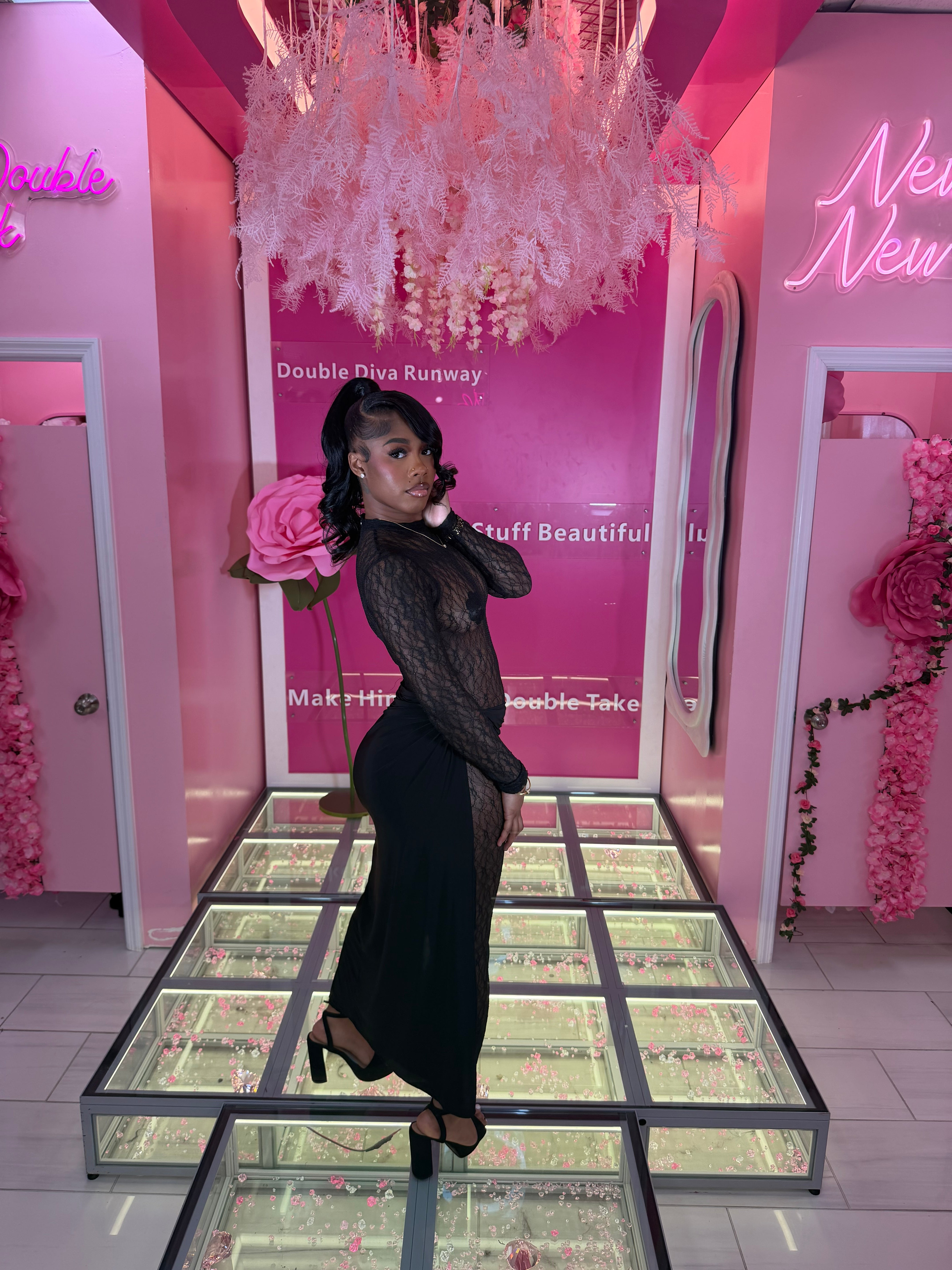 Mission Accomplish Sexy Lace Jumpsuit w/ Cover Up
