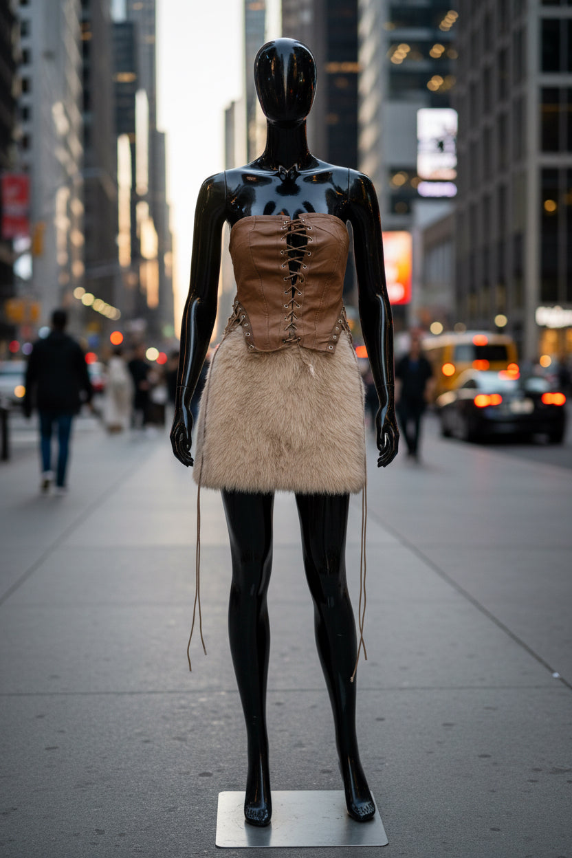 Stone Cold Fur Mini Skirt