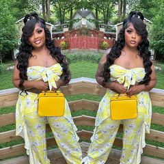 The Floral Halter Pants Set