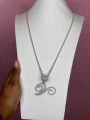 Letter Heart Necklace