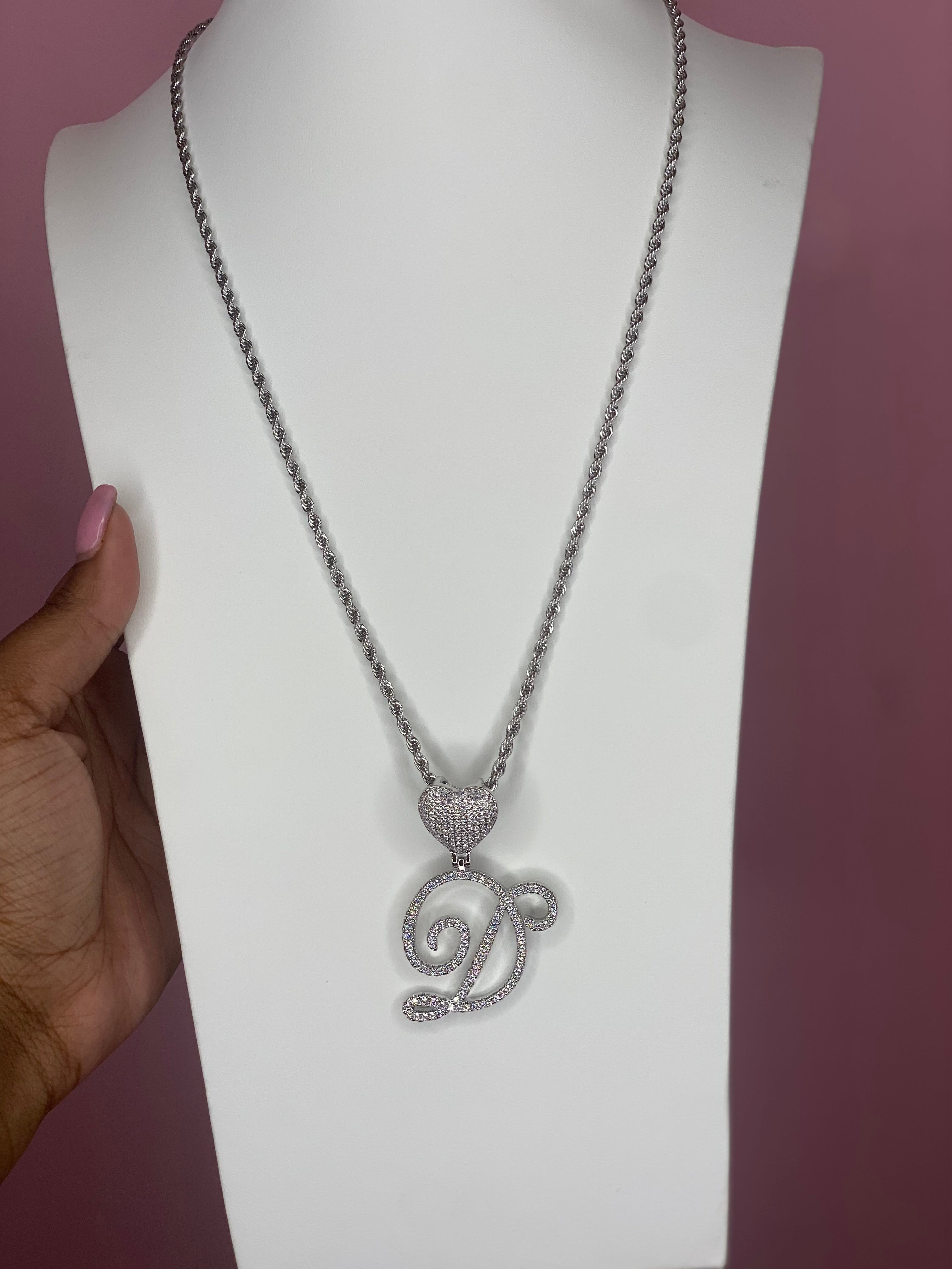 Letter Heart Necklace