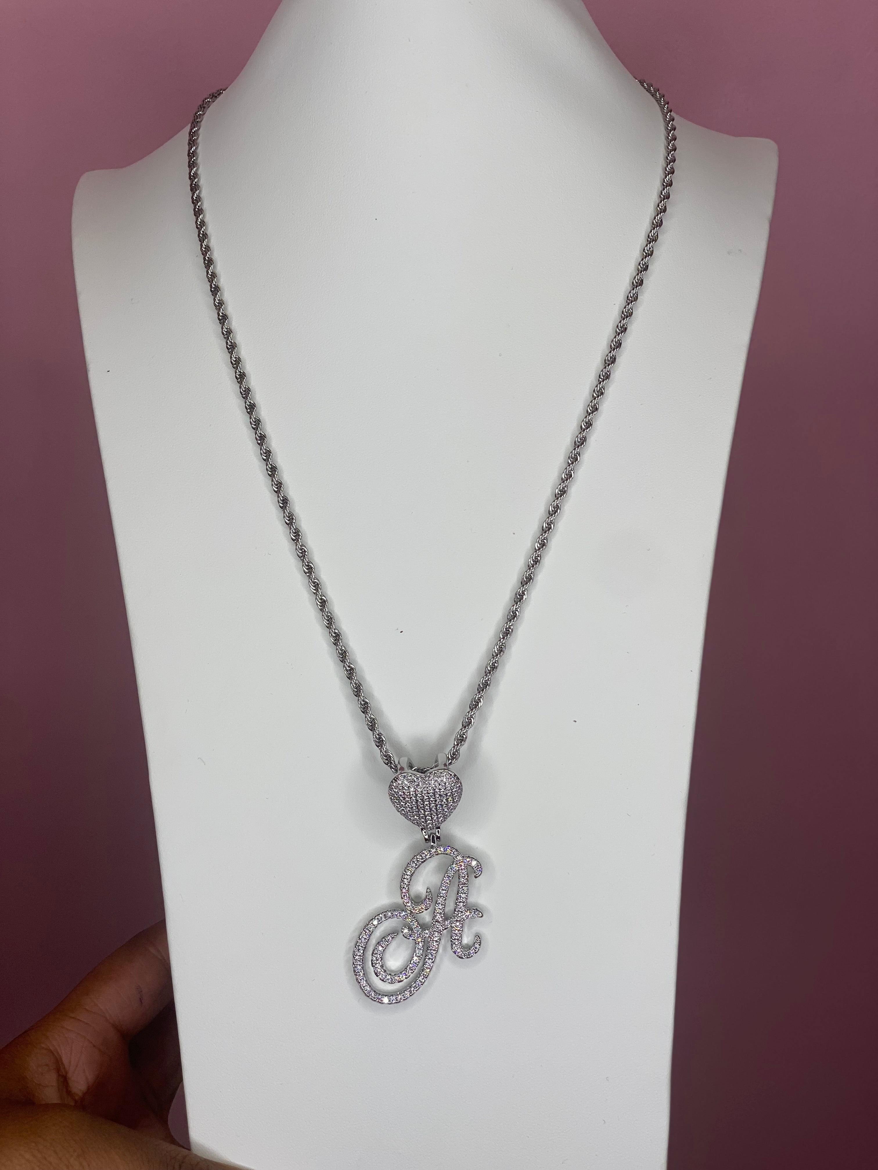 Letter Heart Necklace