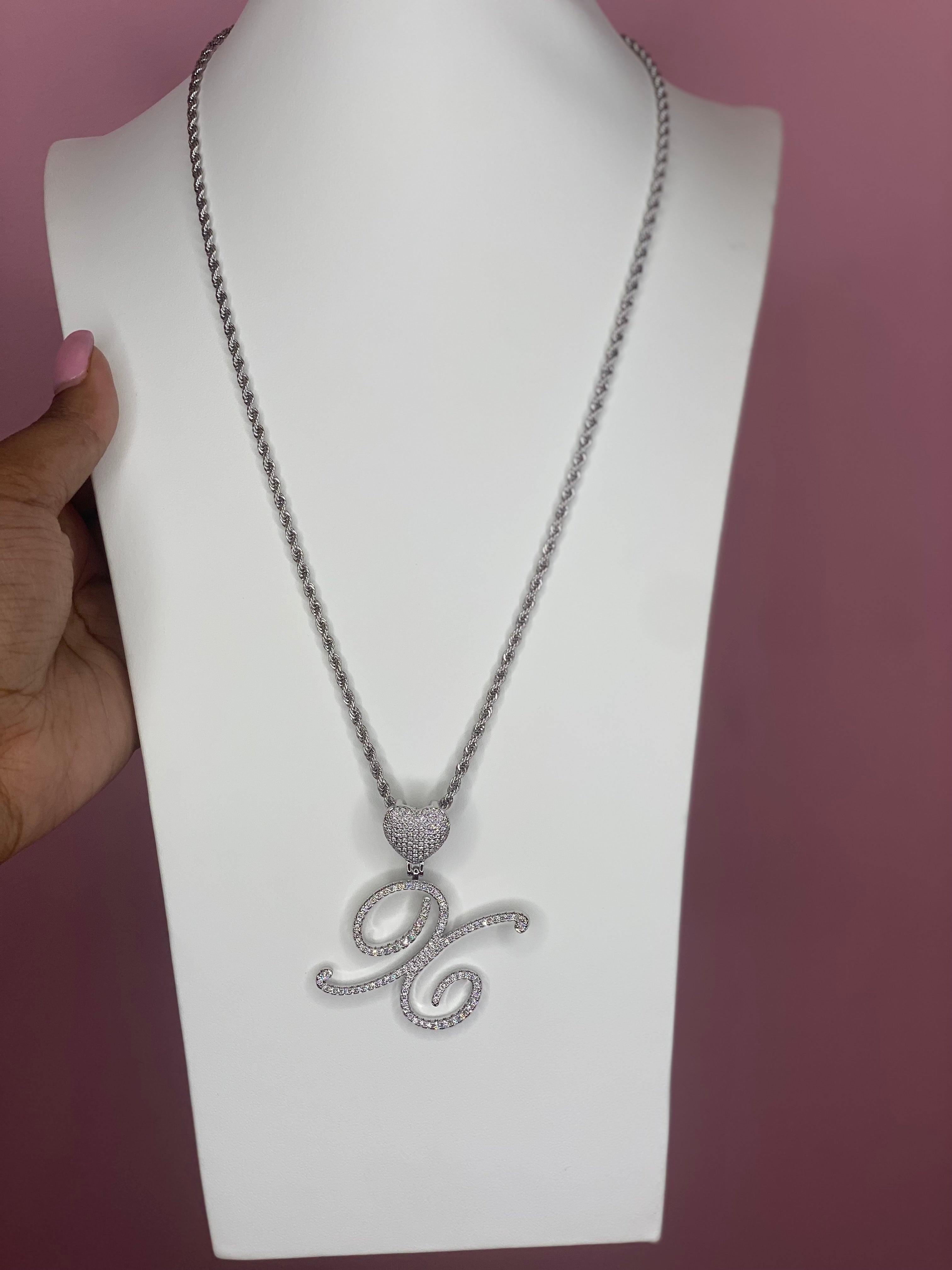 Letter Heart Necklace