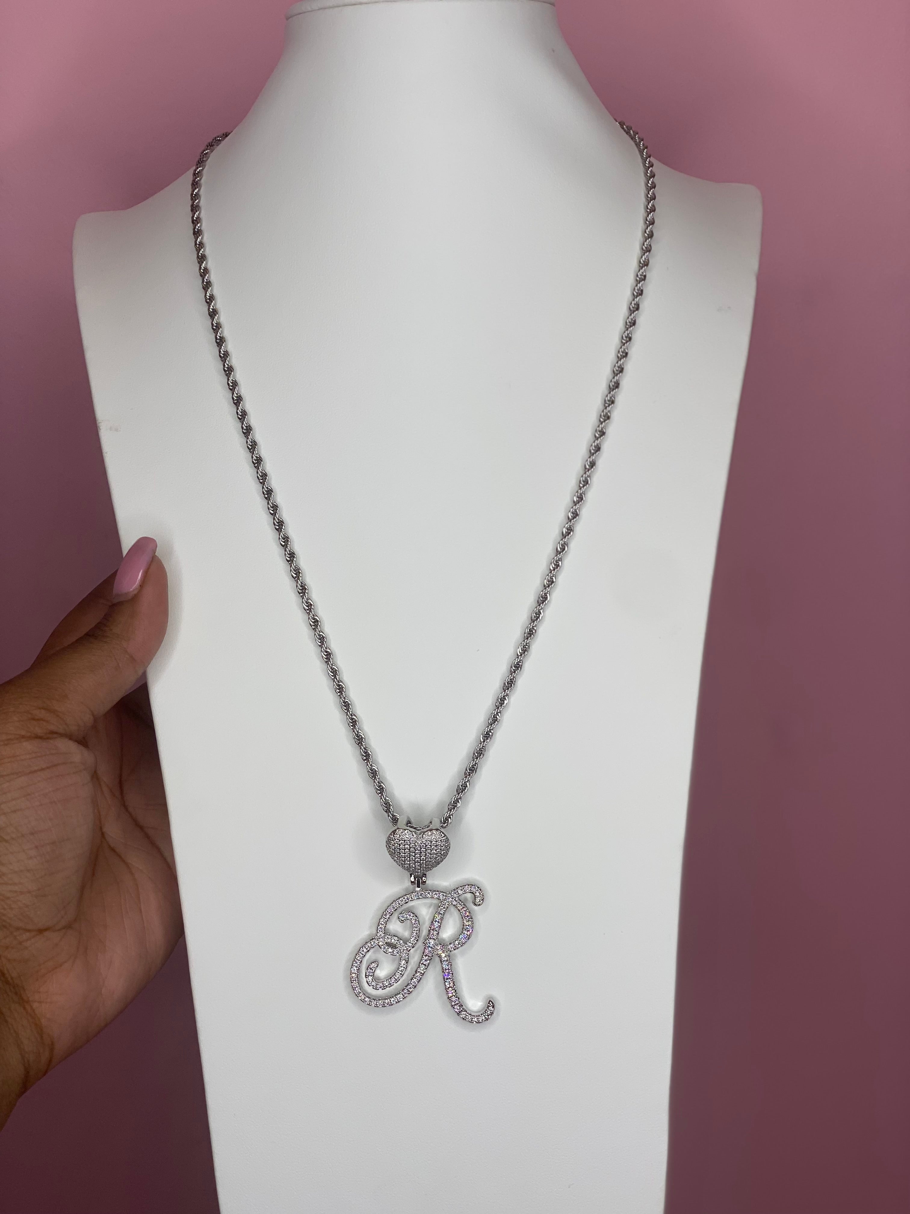 Letter Heart Necklace