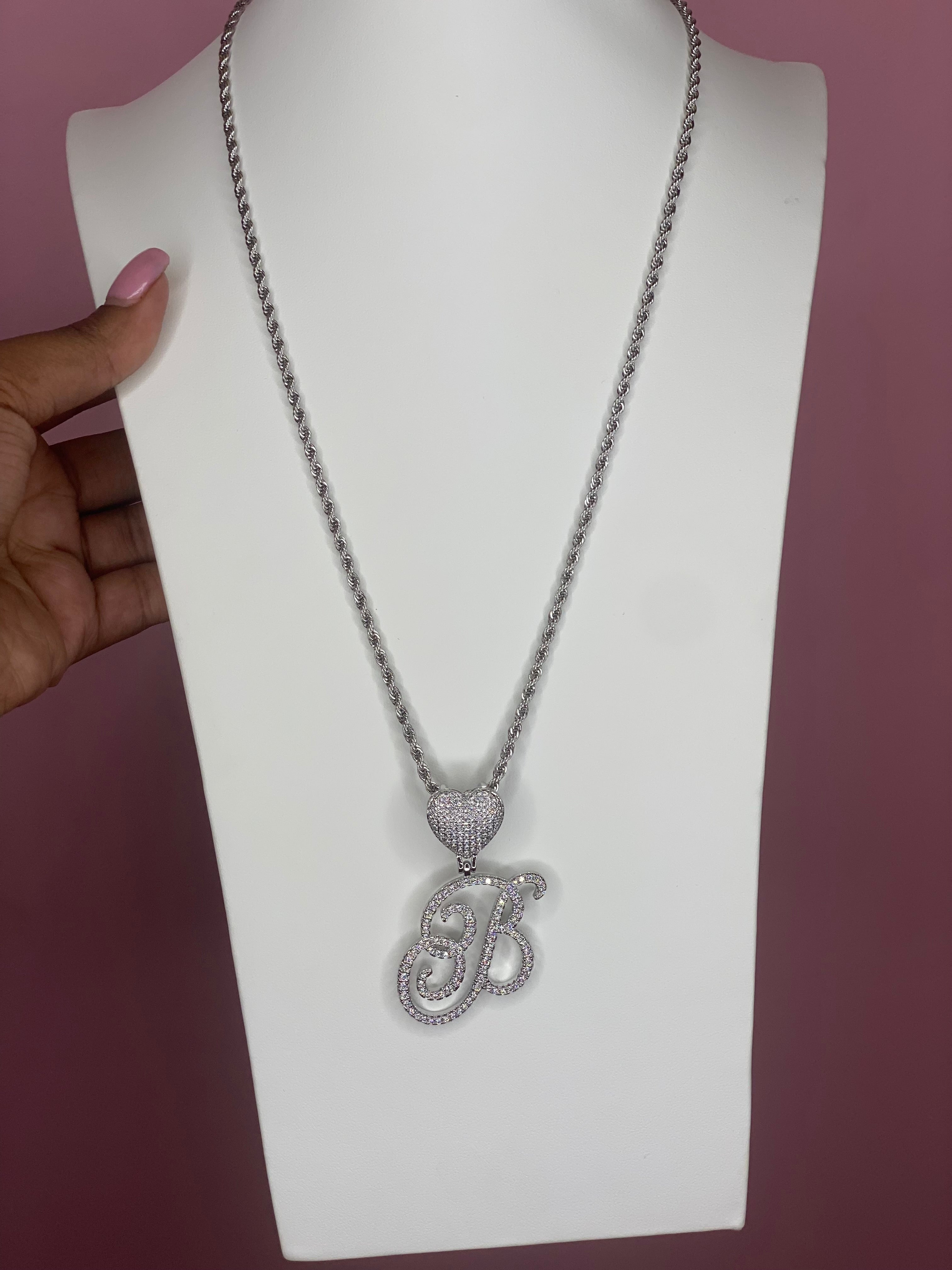 Letter Heart Necklace