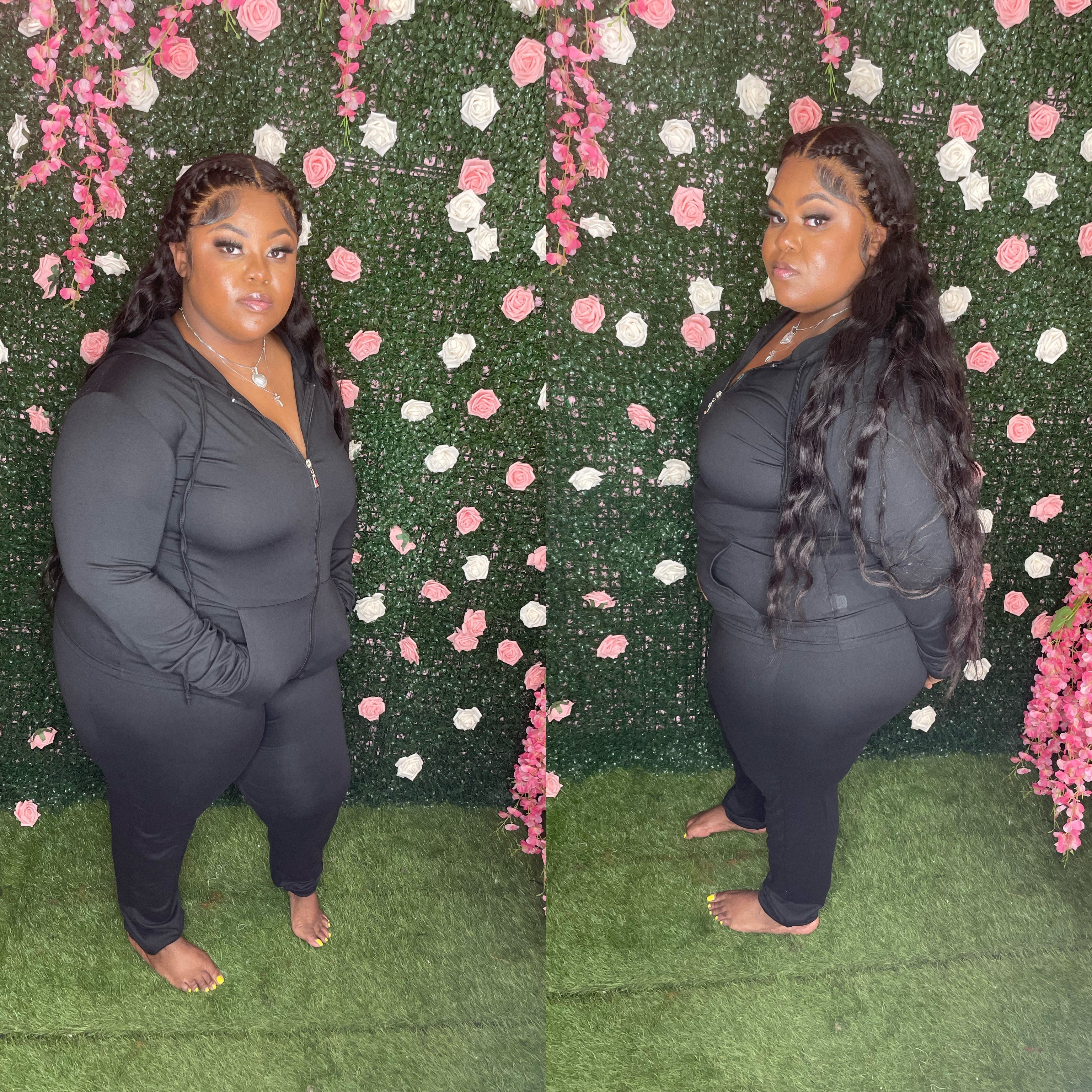 Plus size Fitted track suits