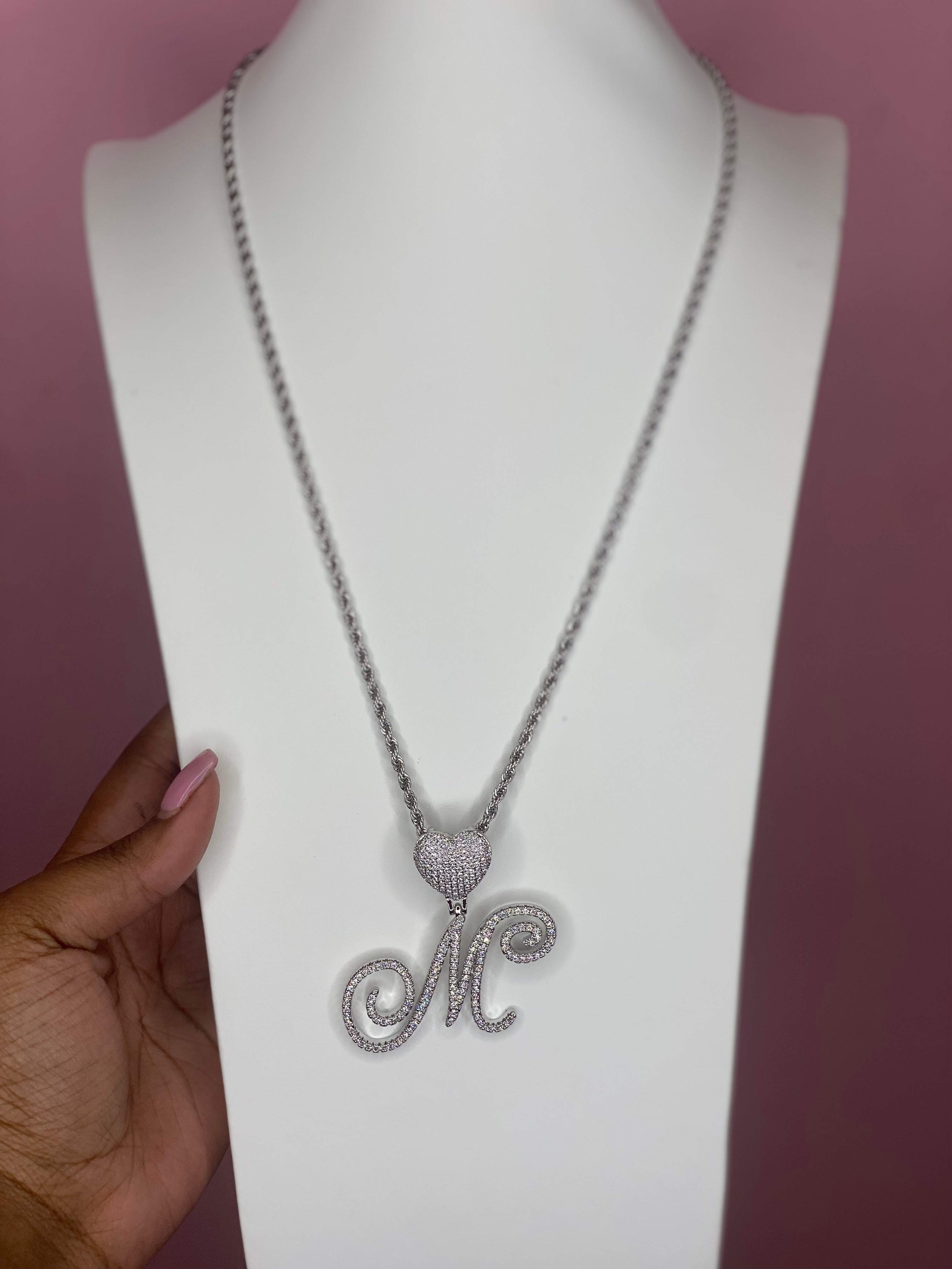 Letter Heart Necklace