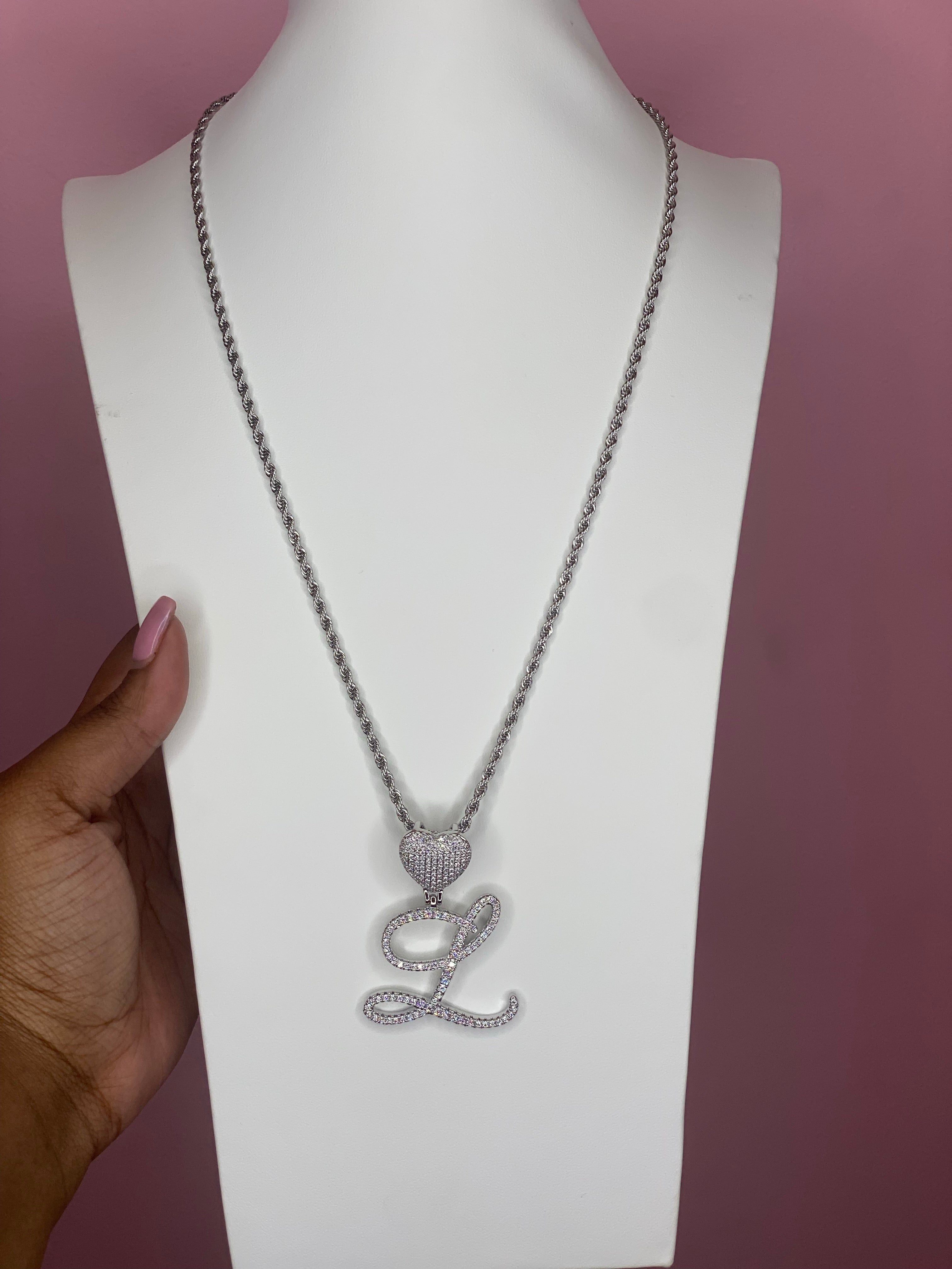 Letter Heart Necklace